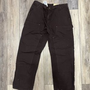 NWT Carhartt Washed Duck Double Front Work Dungaree Pants